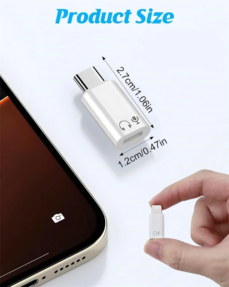 Lightning Female To Type C Audio Headphones Adapter Cable for IPhone 17 16 15 Pro Max IPad MacBook IOS OTG USB C USBC Converter