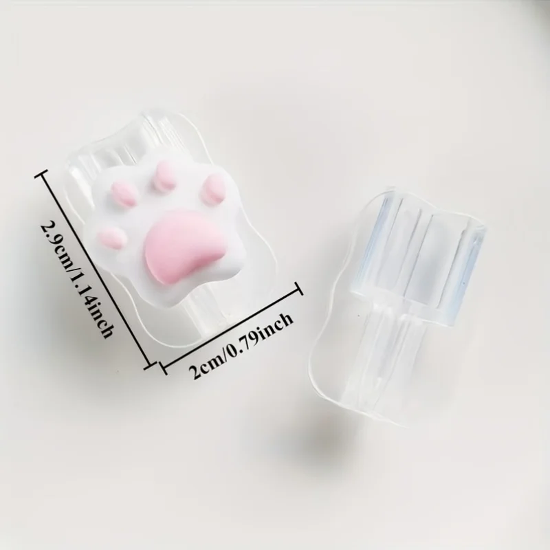 2pcs Cat Paw Shaped Cable Protection Clips, Suitable for Iphone Accessory Data Cables, Type-C Cable Protectors
