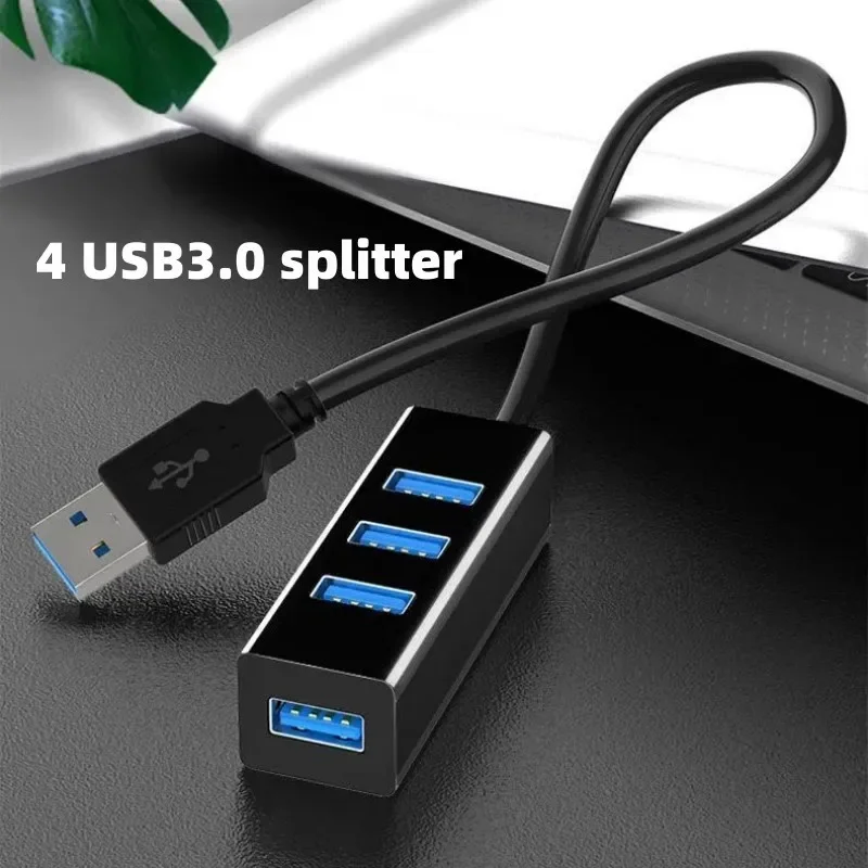USB 3.0 4 Port Hub Splitter High Speed 120cm Cable Multi Port Expander for Desktop PC Laptop Flash Drive Mouse Keyboard