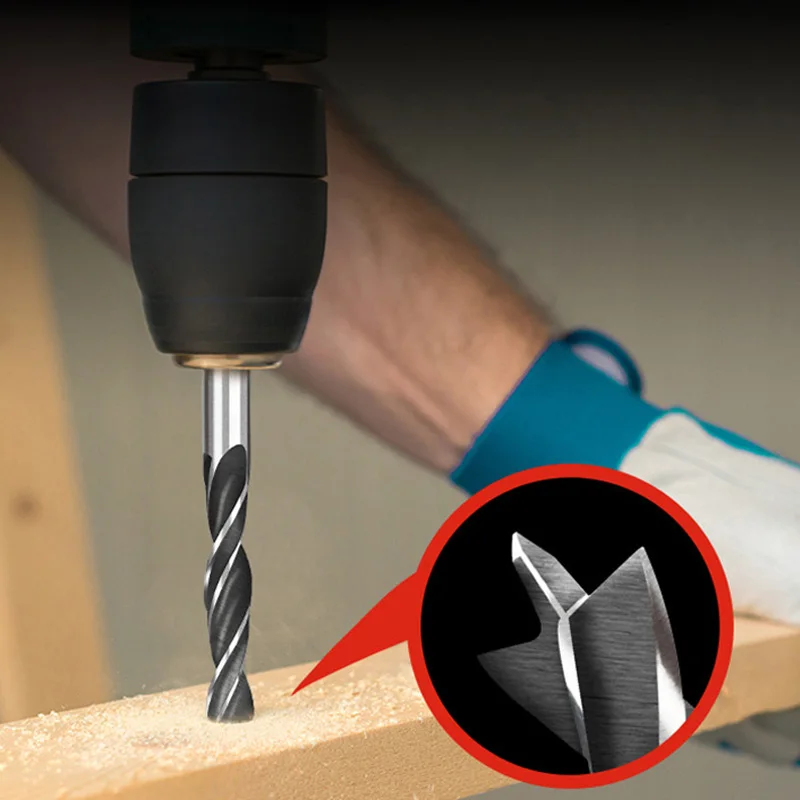 5/7Pcs Hexagonal Handle Three Point Woodworking Drill Metal Drill Kit Countersink For Wood And Metal Drilling 3/4/5/6/7/8/10mm