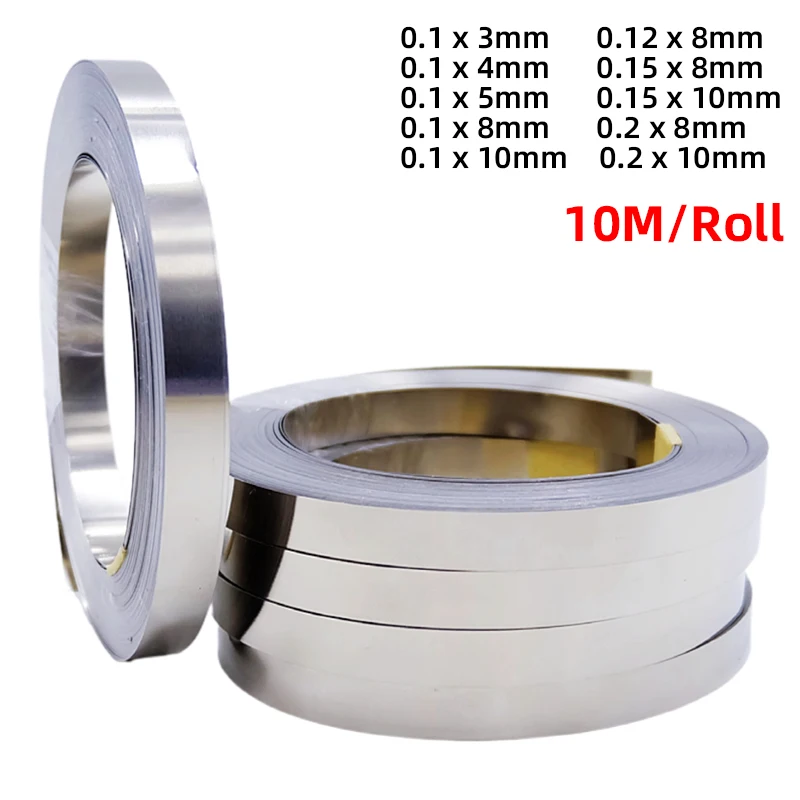 Nickel Plated Strip 18650 Li-ion Battery Nickel Sheet Plate Connector 0.1mm 0.2mm Steel Belt Spot Welding Machine Battery Welder