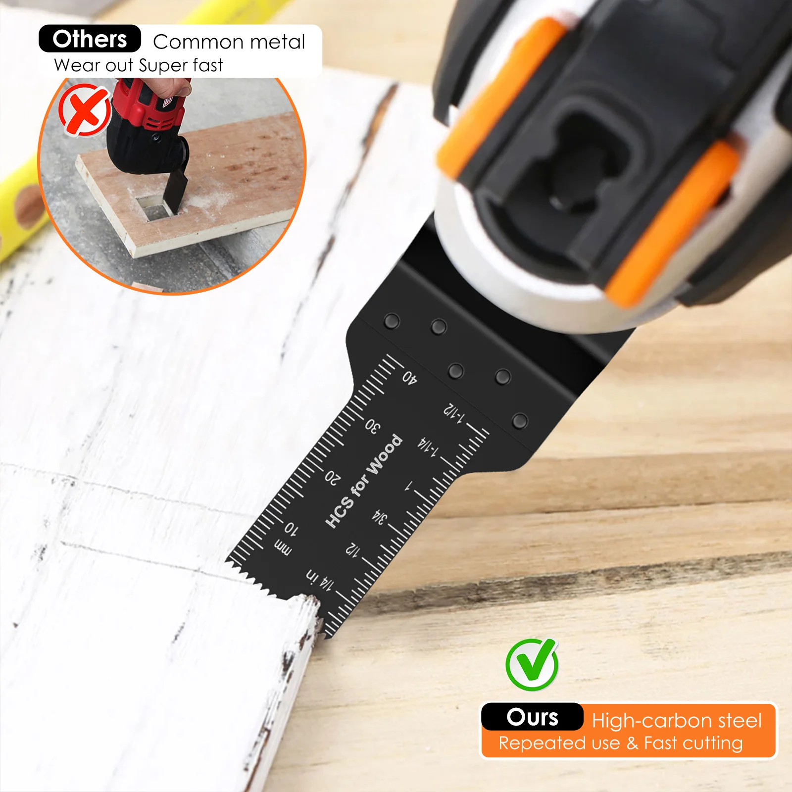 88/56pcs Oscillating Saw Blade Carbon Steel Multitool Blade for Wood Metal Plastic Tail Cutting Tool Heavy-Duty Universal Knife