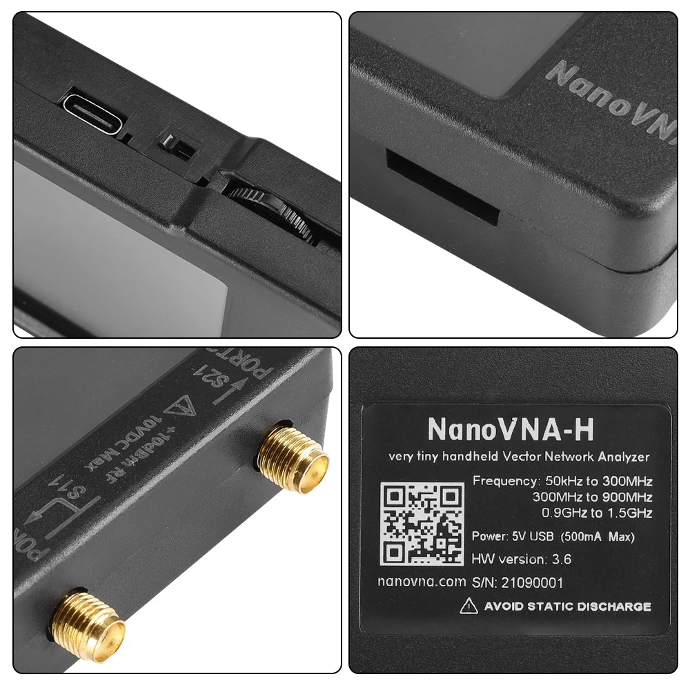Spectrum Anslyzer NanoVNA-H4 2.8/4" Vector Network Antenna Analyzer 10KHz-1.5GHz MF HF VHF UHF Antenna Tuner Nano VNA NanoVNA-H