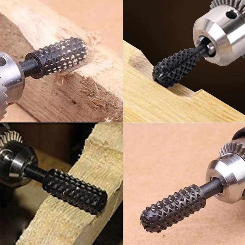 5PCS Drill Bit Set 1/4'' 6mm Shank Rotary Cutting Tools For Grinding Woodworking Knife Wood Carving Tool Burr Set