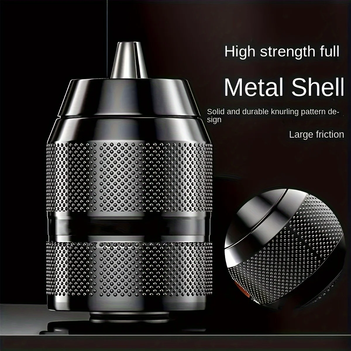 3/8" 1/2"(0.8-10mm,1.5-13mm)Keyless Drill Chuck, Universal Replacement Thread Keyless Metal Drill Chuck for Hand Electric Drill