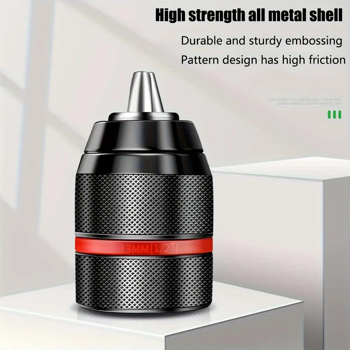 3/8" 1/2"(0.8-10mm,1.5-13mm)Keyless Drill Chuck, Universal Replacement Thread Keyless Metal Drill Chuck for Hand Electric Drill