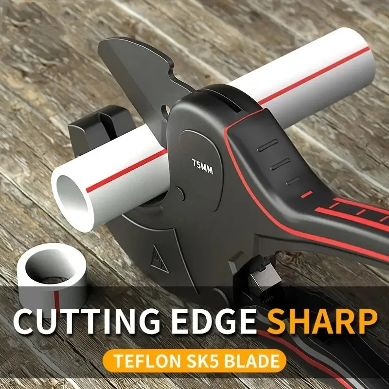 Heavy Duty PVC Cutter Aluminum Alloy Plastic Tube Cutting PPR PVC Pipe Tube Cutter Scissors with SK5 Steel Blade Hand Tool