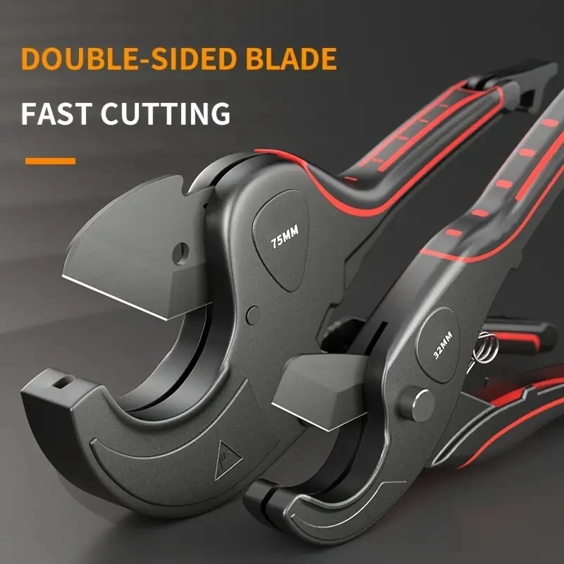Heavy Duty PVC Cutter Aluminum Alloy Plastic Tube Cutting PPR PVC Pipe Tube Cutter Scissors with SK5 Steel Blade Hand Tool