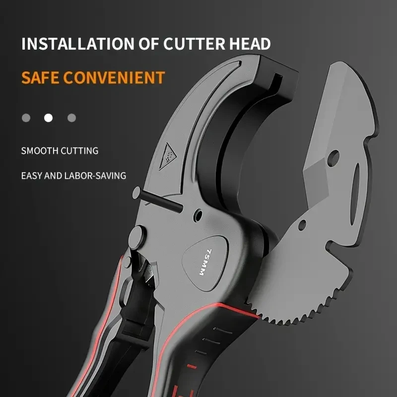 Heavy Duty PVC Cutter Aluminum Alloy Plastic Tube Cutting PPR PVC Pipe Tube Cutter Scissors with SK5 Steel Blade Hand Tool
