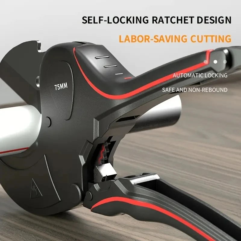 Heavy Duty PVC Cutter Aluminum Alloy Plastic Tube Cutting PPR PVC Pipe Tube Cutter Scissors with SK5 Steel Blade Hand Tool
