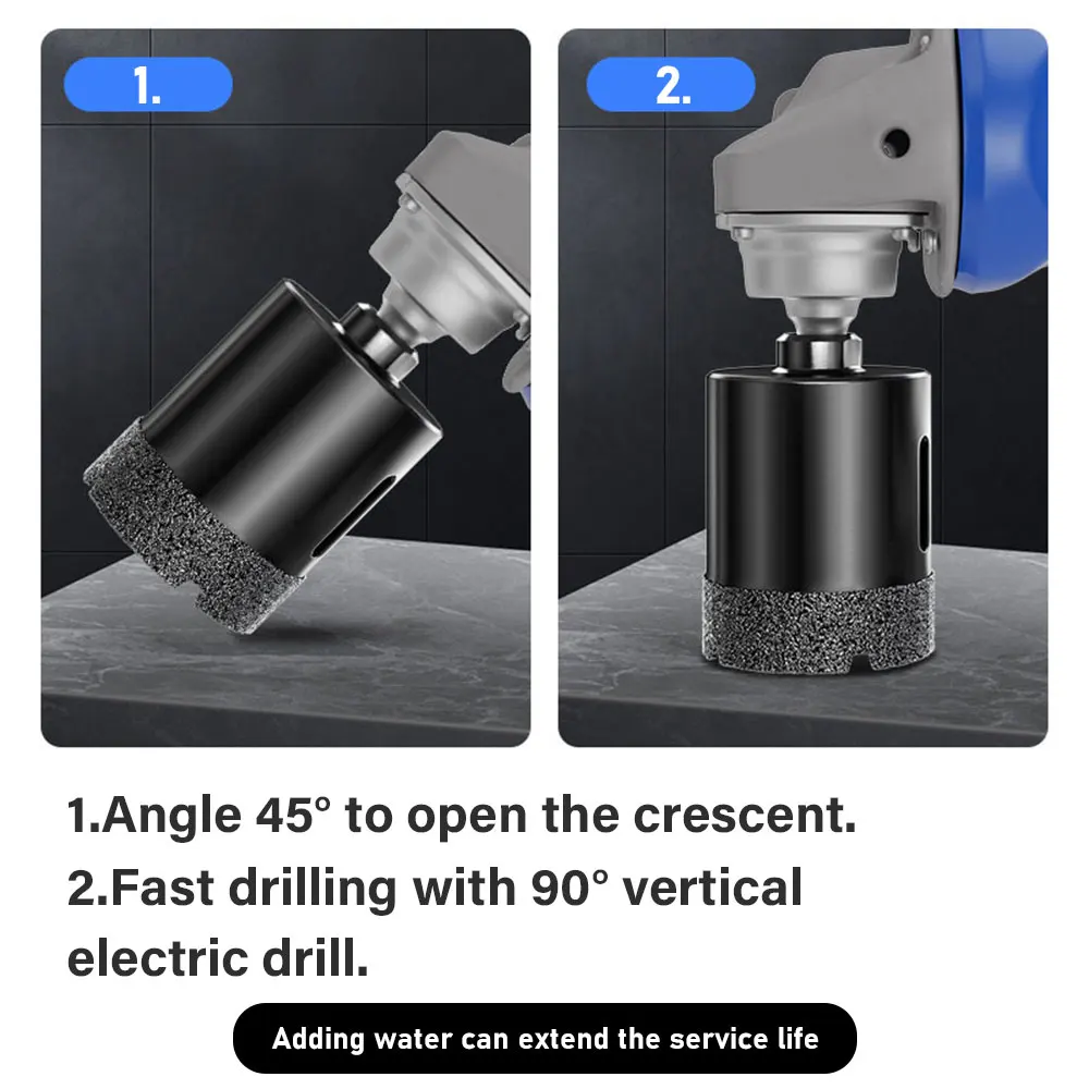 1Pc M10 6-100mm Diamond Brazed Core Dry Drill Bit For Porcelain Tiles Marble Glass Granite Hole Saw Cutter Cutting