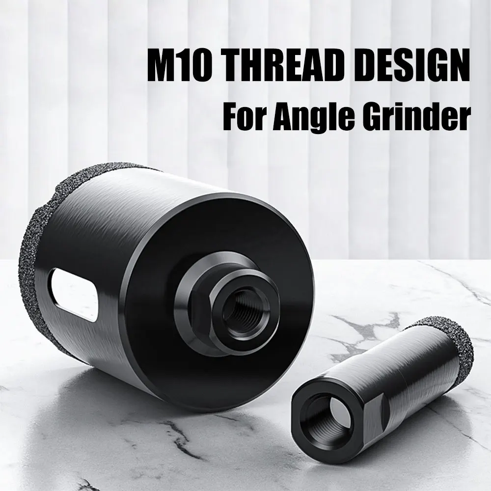 1Pc M10 6-100mm Diamond Brazed Core Dry Drill Bit For Porcelain Tiles Marble Glass Granite Hole Saw Cutter Cutting