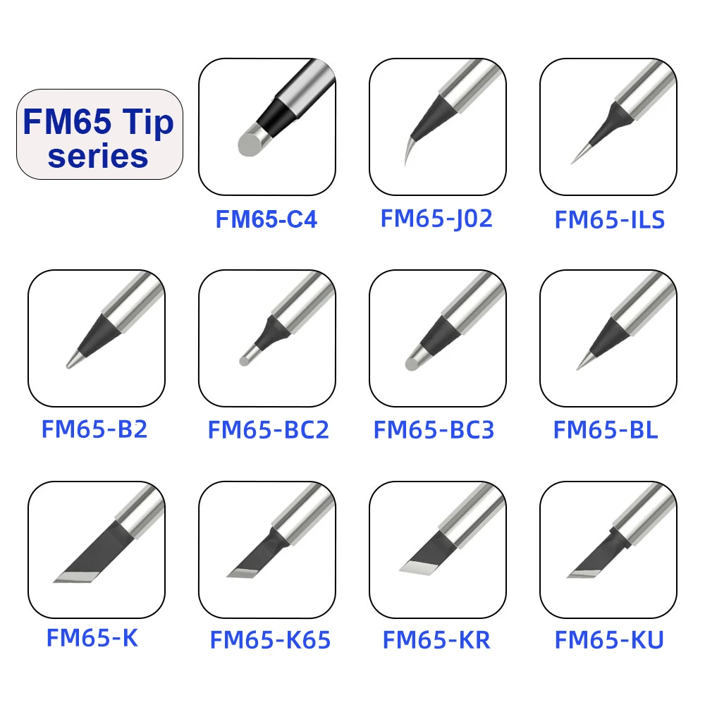 T65 FM65 Soldering Iron Tip for T65 HS01 GD300 T85 Replacement Heater Solder Compatible with SH series Not Applicable T12