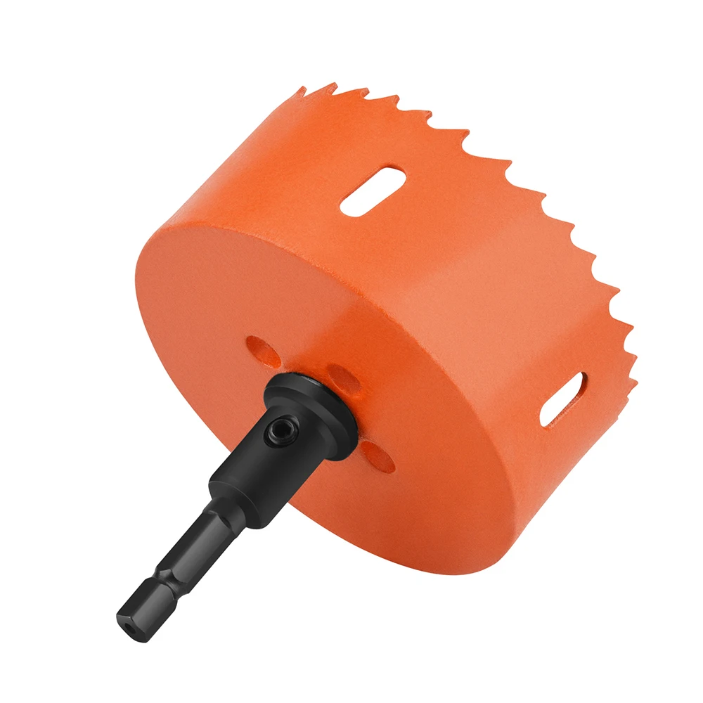 1PC Orange Bimetal Opener 6.35mm MAX Habdle 17-80mm M42 Multi Functional Woodworking Gypsum Board Plastic Drill Bit