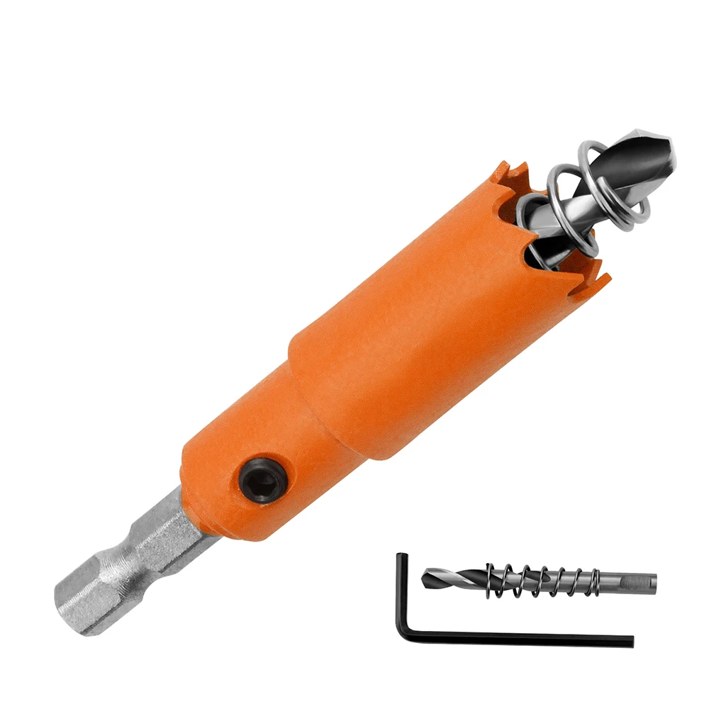 1PC Orange Bimetal Opener 6.35mm MAX Habdle 17-80mm M42 Multi Functional Woodworking Gypsum Board Plastic Drill Bit
