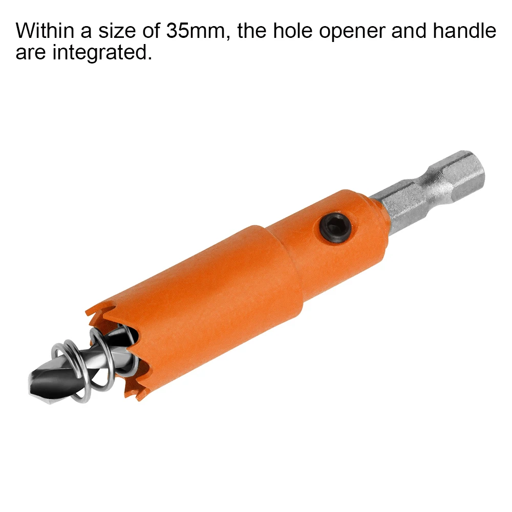 1PC Orange Bimetal Opener 6.35mm MAX Habdle 17-80mm M42 Multi Functional Woodworking Gypsum Board Plastic Drill Bit