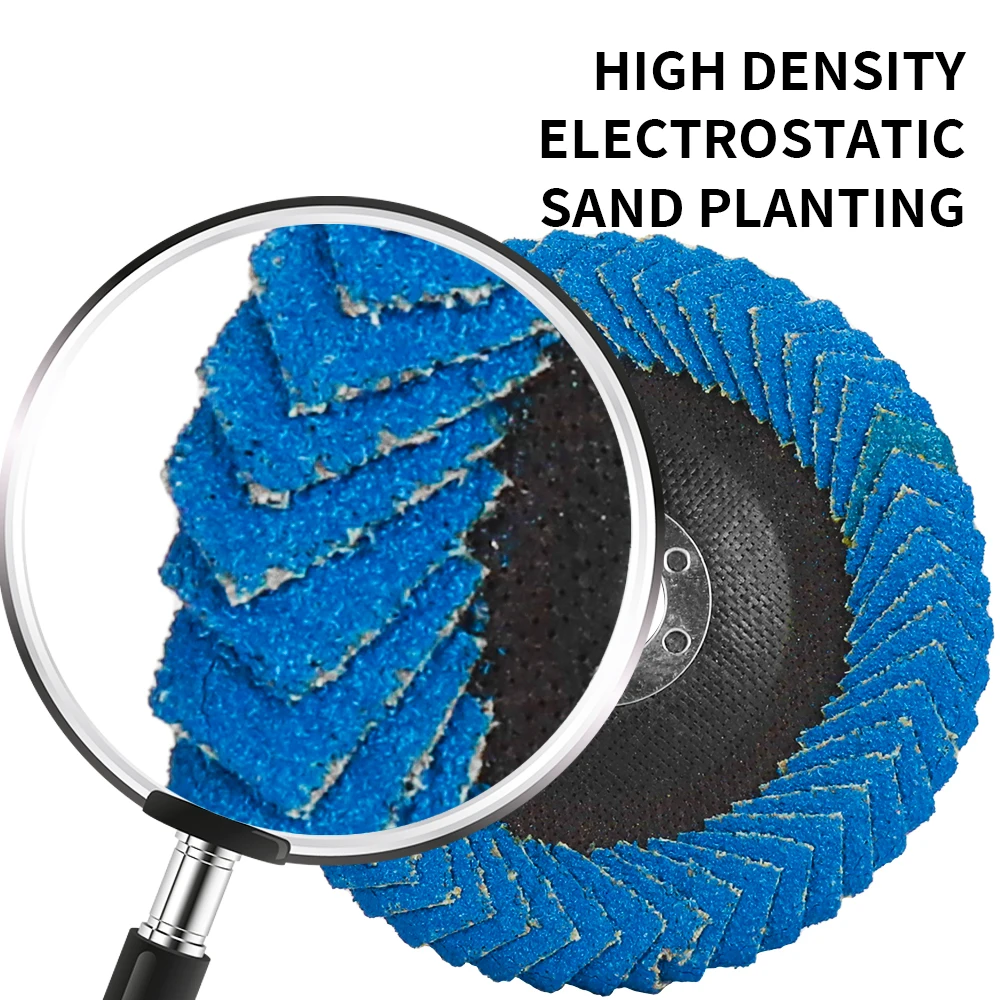 NuoDun 4/4.5/5Inch Abrasive Flap Wheel Polishing Flap Disc for Angle Grinder Metal Aluminum Stainless Steel Sharpening Deburring