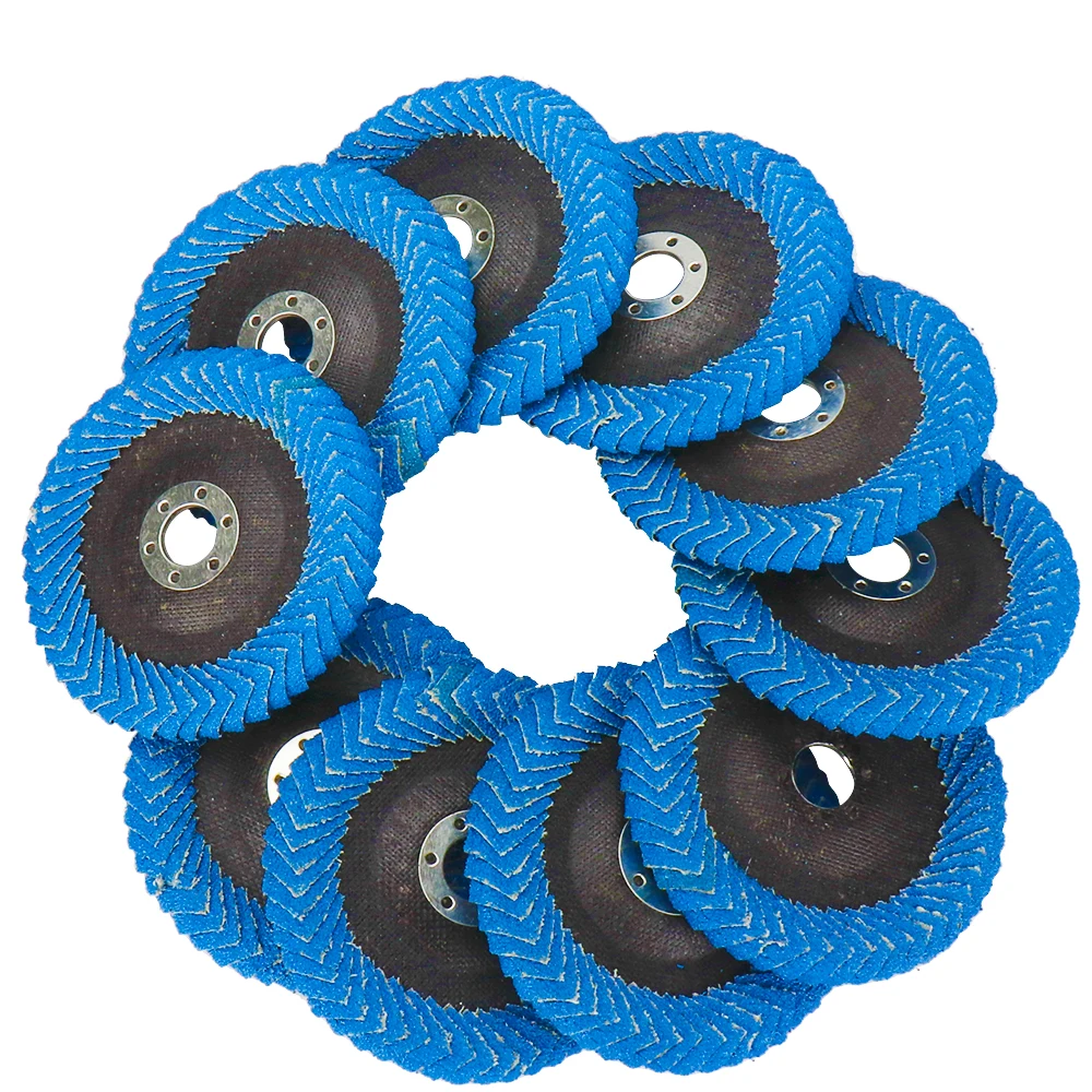 NuoDun 4/4.5/5Inch Abrasive Flap Wheel Polishing Flap Disc for Angle Grinder Metal Aluminum Stainless Steel Sharpening Deburring