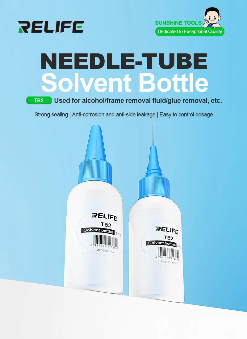 5pcs TB2  50ML Empty Plastic Bottle Phone Repair Squeeze Bottle for Alcohol Soldering Flux Rosin Dispenser With Needle