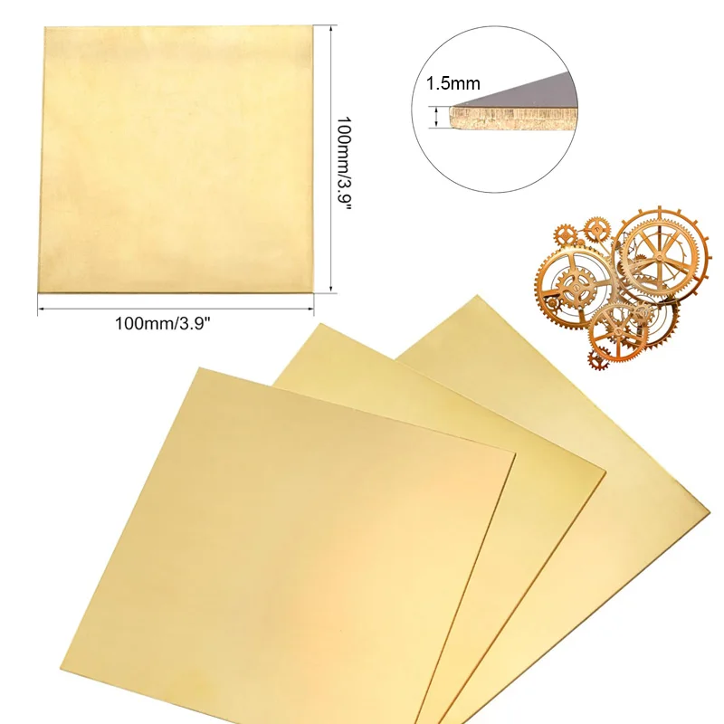 1pcs Brass Sheet Thickness 0.1-8mm Brass Plate Cutting CNC Frame Model Mould DIY Contruction Brass Pad