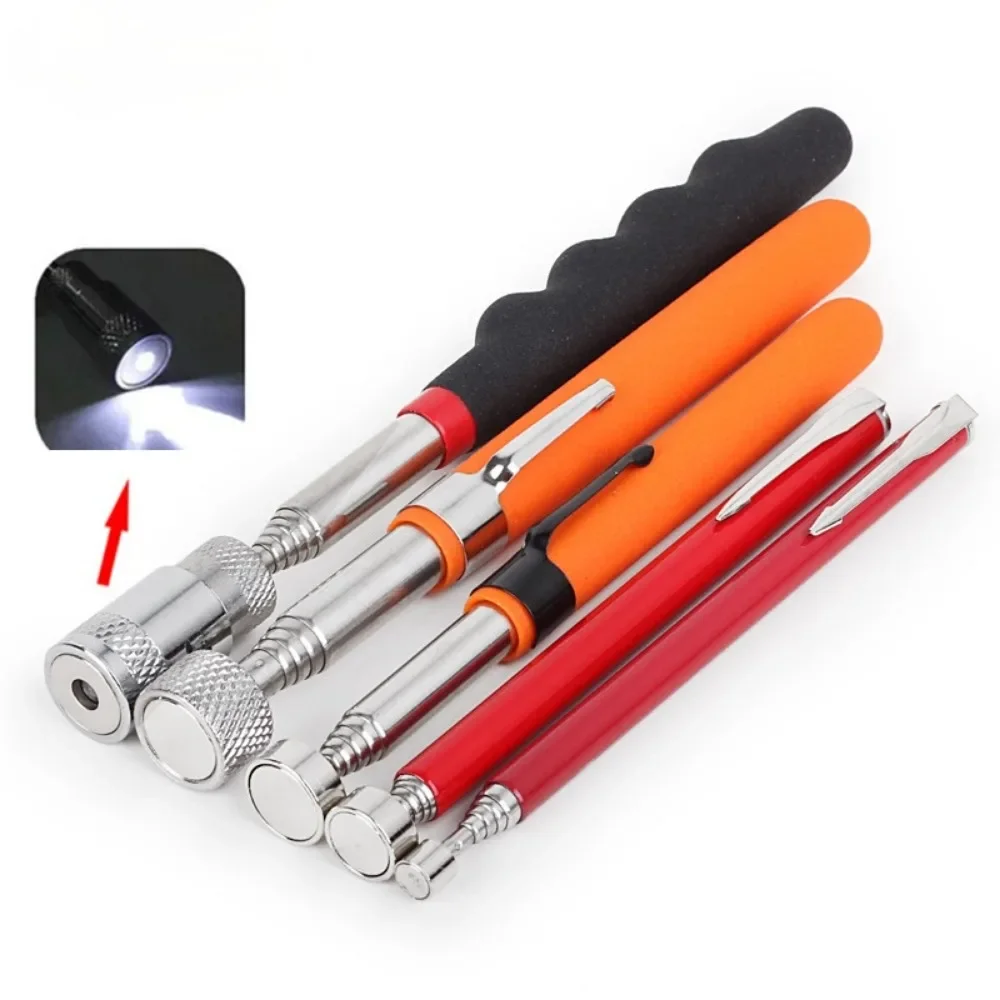 Telescopic Adjustable Magnetic Pick-Up Tools Magnetic Telescopic Magnet Grip Long Pen Telescopic Magnet Stick with LED Light