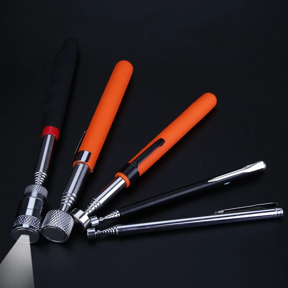 Telescopic Adjustable Magnetic Pick-Up Tools Magnetic Telescopic Magnet Grip Long Pen Telescopic Magnet Stick with LED Light