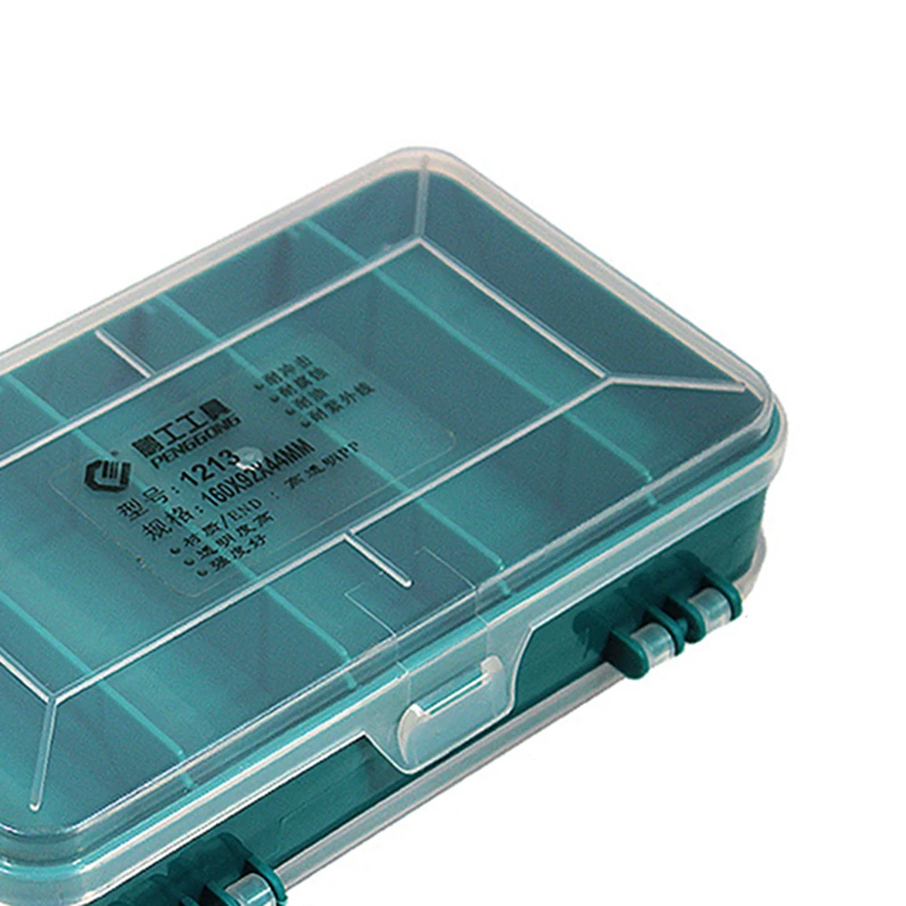 Double-Side Screws Storage Box Transparent Plastic Rectangle Box Case Multifunctional for Nuts Bolts Screws Nails Small Hardware