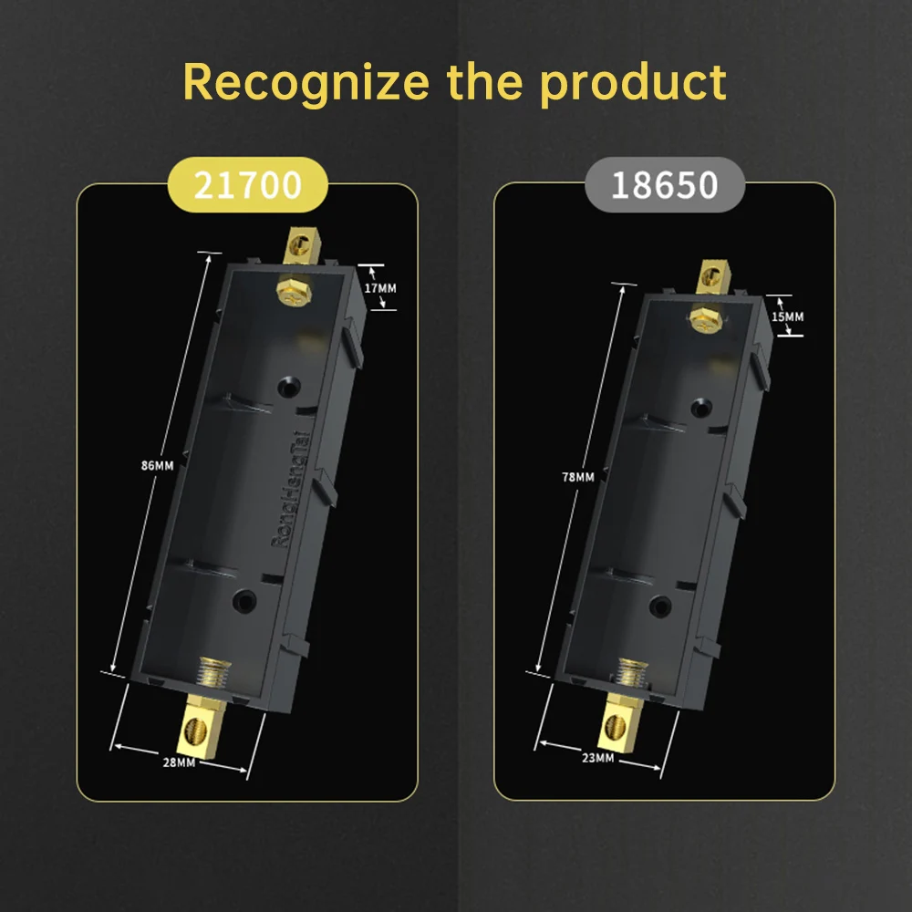 21700 18650 Battery Holder Storage Solder-free Lithium Battery Storage Box Power Bank Case DIY Splicable Battery Slot