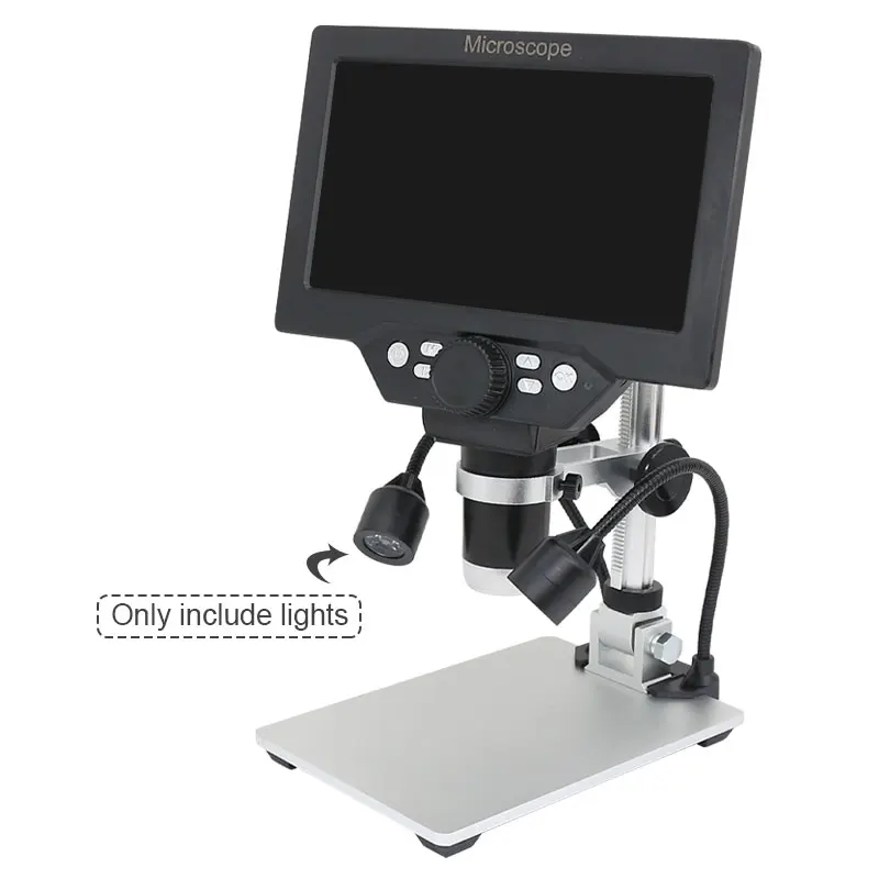 Microscope Dual Light Source Illumination Portable Lamp for MG1600 Soldering Microscope Adjustable Brightness Bendable Bracket