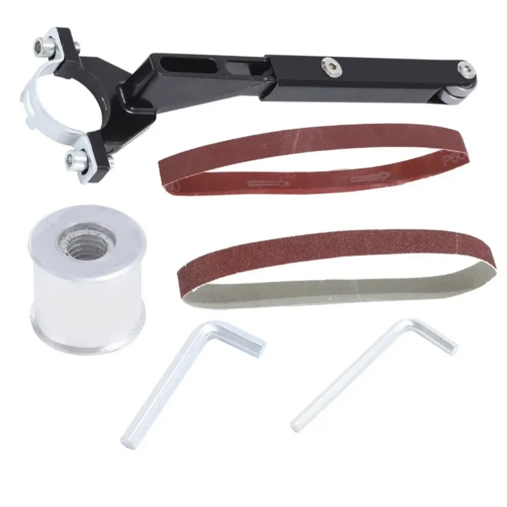 Angle Grinder to Belt Sander Converter Sanding Belt Adapter M10/M14 Angle Grinder for 100/115/125 Wood/Metal Edge Polishing Tool
