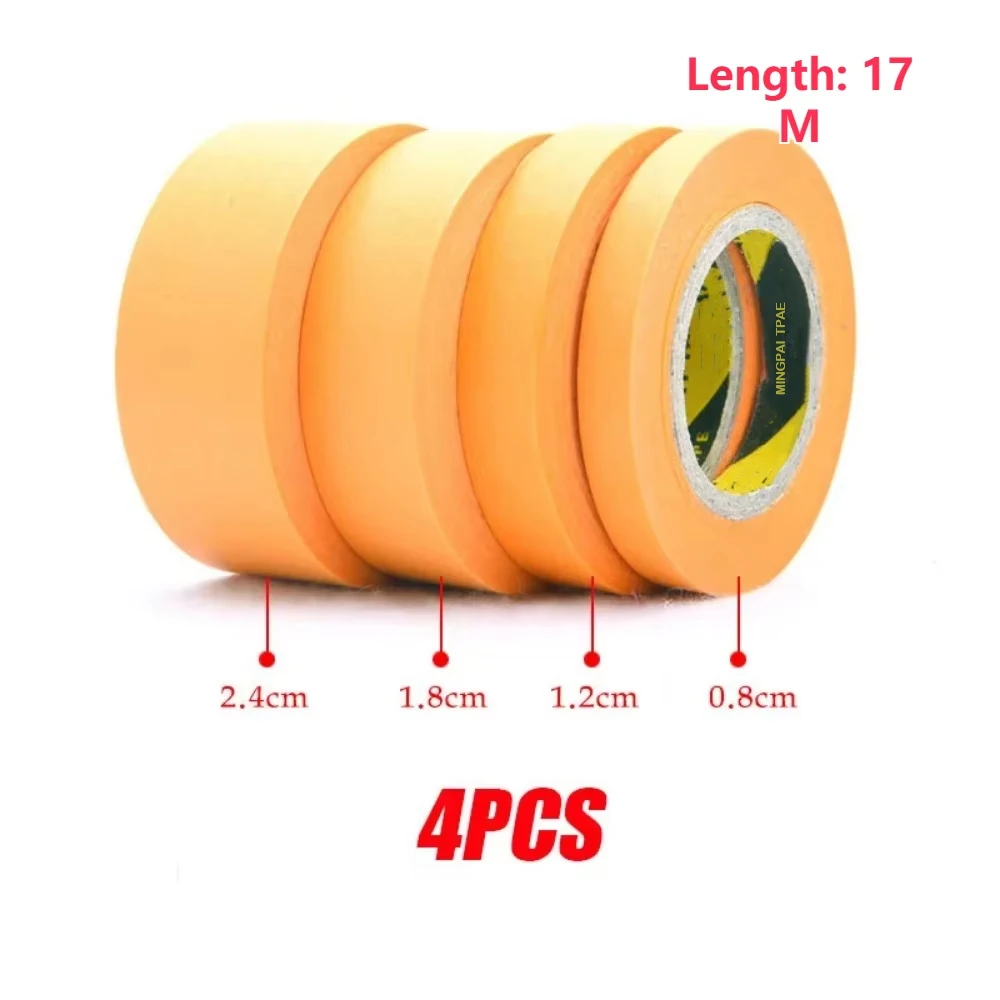 3/4/9 Rolls Model Masking Tape Fine Line DIY Cover Tape for Gundam Hobby Model Paint Tool 1/2/3/6/8/10/12/15/18/20/24/30mm