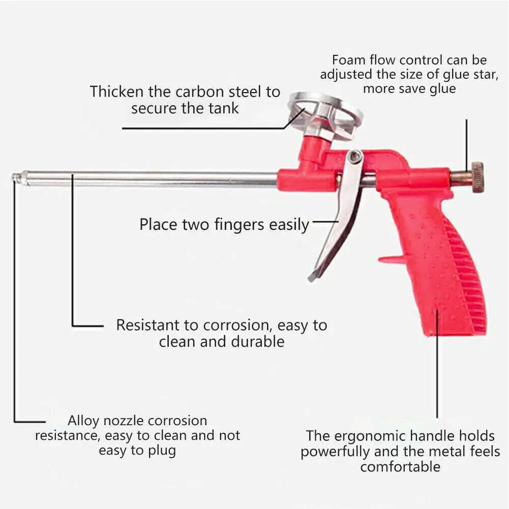 Professional Spray Gun Foam Pressure Gun Pressure Washer Machine PU Expanding Applicator Caulking Glue Gun Manual Tool