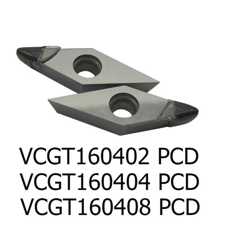 VCGT110302 PCD/VCGT110304 PCD/VCGT160402 PCD/VCGT160404 PCD/VCGT160408 PCD Polycrystalline Diamond Blade Tools Used for Aluminum