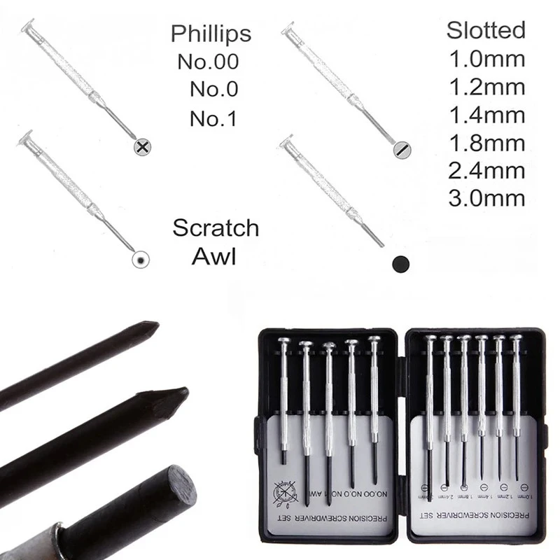 QUALITY 11Pcs/Set Micro Precision Screwdriver Set Mini Watchmakers Tools for Watch Jewelry Glasses Repairs Tool