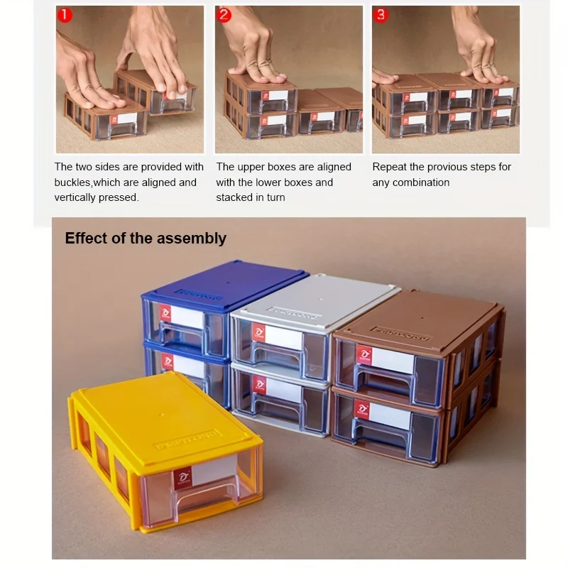 LEADLOONG 8/16pcs 14x9x4cm/5.5x3.5x1.5Inch Screw Parts Crafts Thread Organizer Mini Drawer Home Organization And Storage Bin