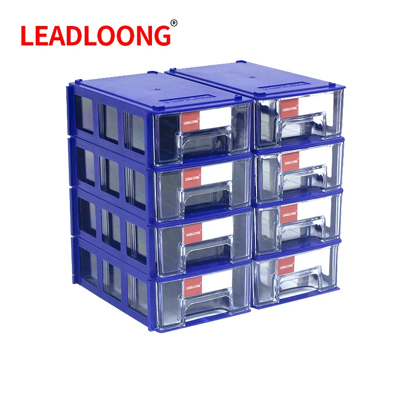 LEADLOONG 8/16pcs 14x9x4cm/5.5x3.5x1.5Inch Screw Parts Crafts Thread Organizer Mini Drawer Home Organization And Storage Bin