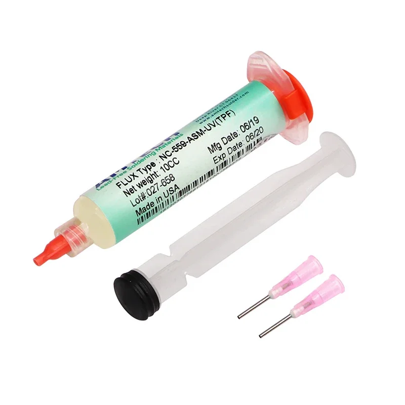 10CC Needle Tube Welding Oil Lead Free and Halogen-free Soldering Flux AMTECH NC-559-ASM BGA SMD PCB Phone Repair Cleaning-free
