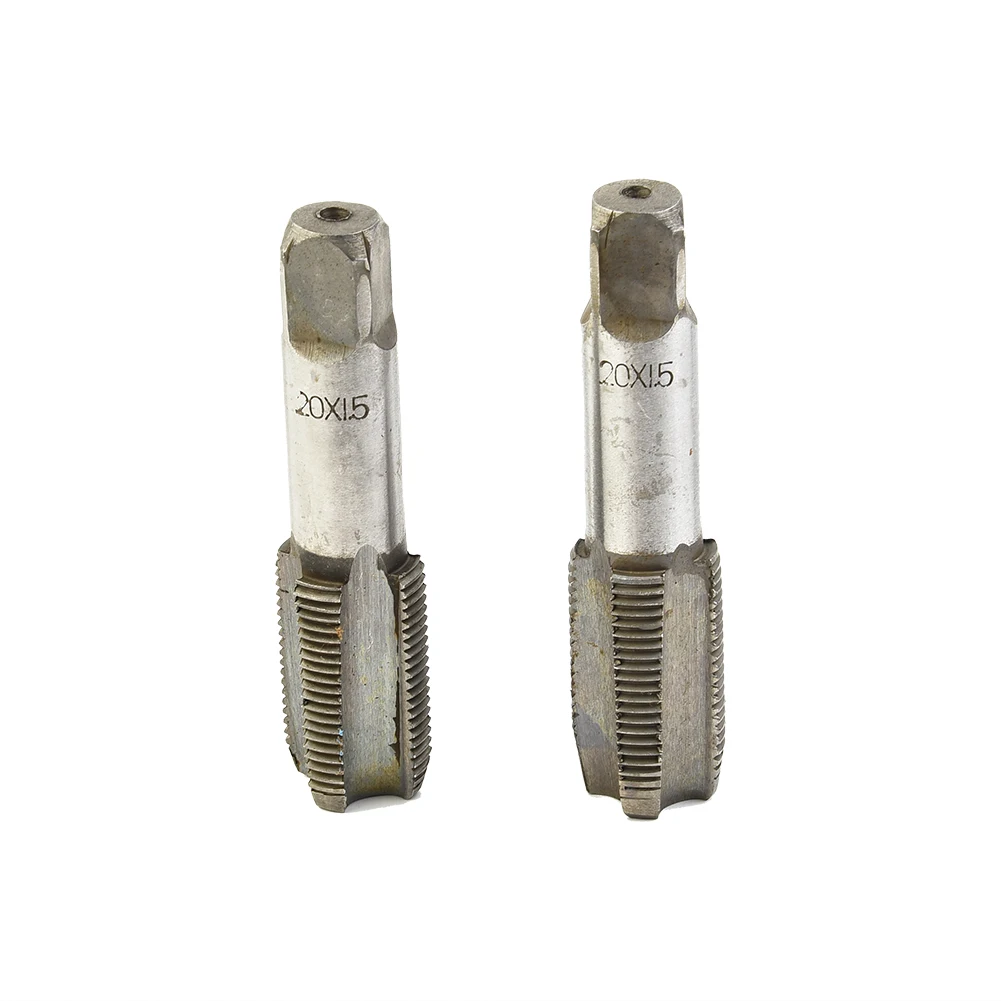 2pcs Hss Machine Screw Thread Taps Right Hand Machine Straight Fluted Fine Thread Metric Connector Hand Tap M12 M14 M16 18 M20