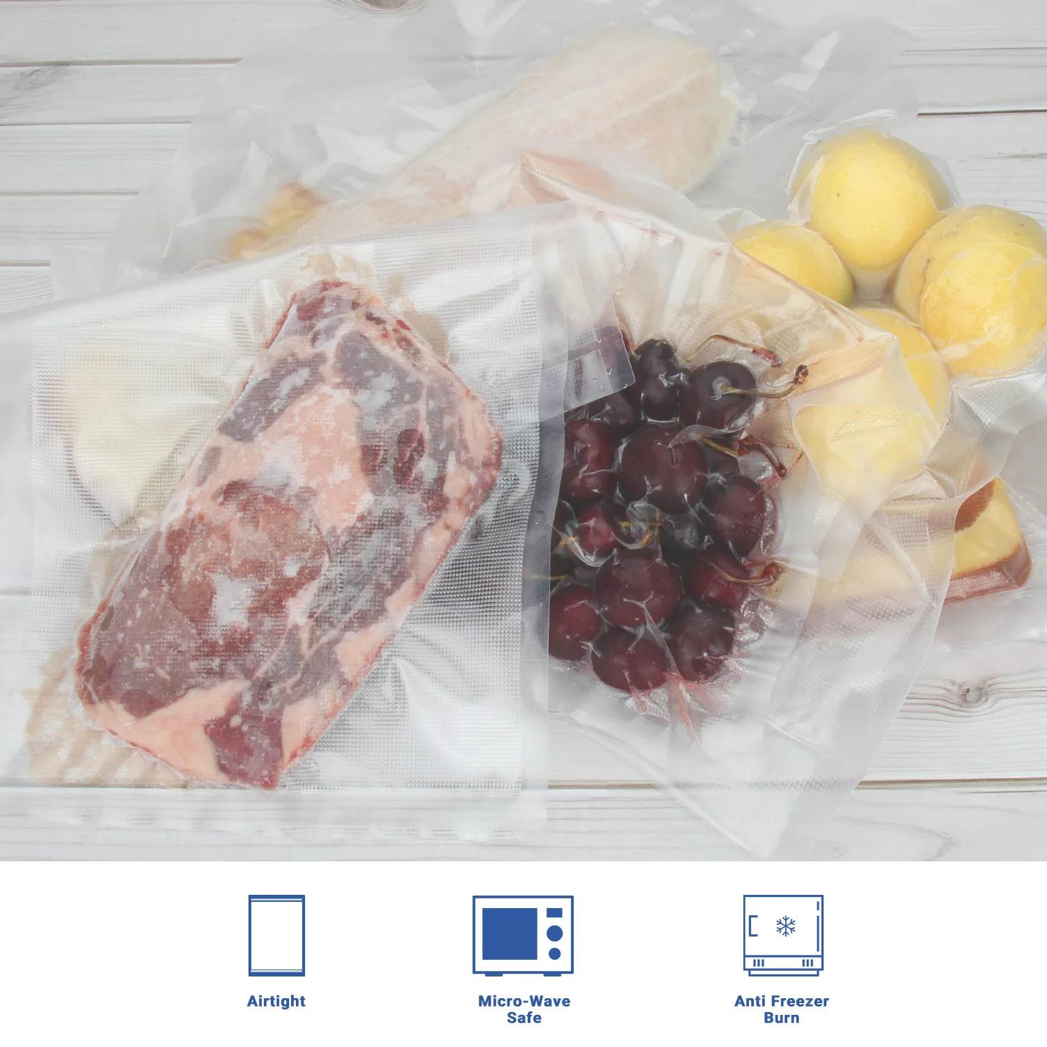 INKBIRD Vacuum Sealer Bags for Food Saver, Sous Vide Bags Food Storage Freezer Sealer Bag Meal Prep and Sous Vide Cooking