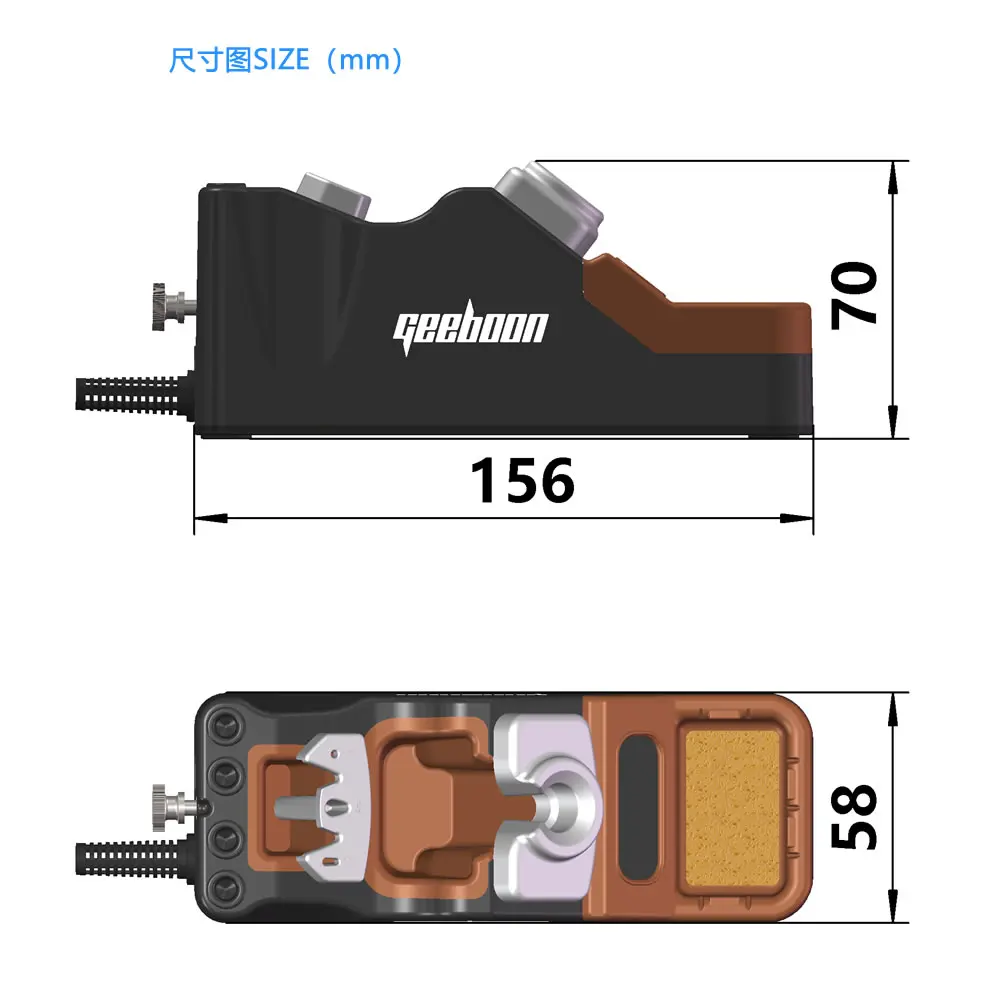 GEEBOON 220W TC22 soldering station compatible with 115/210/245/T12 soldering tip color curve display soldering rework station
