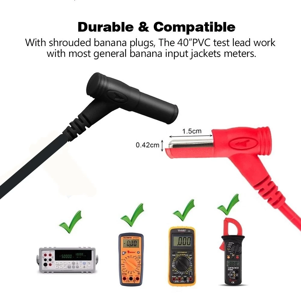 10A 20A 1000V Probe Test Leads Pin For Digital Multimeter Needle Tip Multi Meter Tester Lead Probe Wire Pen Cable