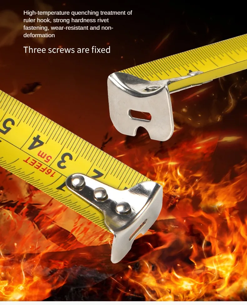 3M/5M/7.5M/10M Metric and Inche Tape Measure Retractable Thickened Wear-Resistant Steel Measuring Tape Household Measuring Tools