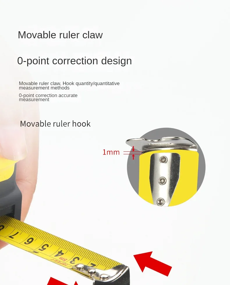 3M/5M/7.5M/10M Metric and Inche Tape Measure Retractable Thickened Wear-Resistant Steel Measuring Tape Household Measuring Tools