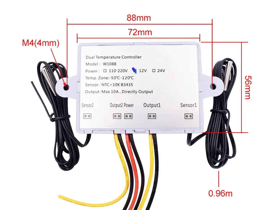 W3001 W3002 W3005 W1088 W1099 Digital Display Hygrometer Thermorelator Microcomputer Temperature Humidity Controller 12V 220V
