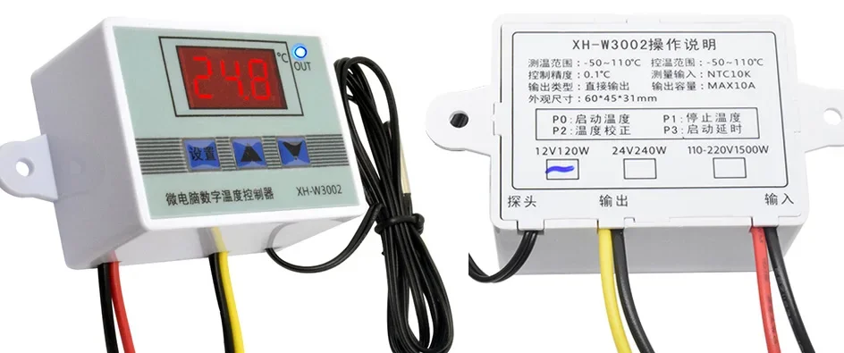 W3001 W3002 W3005 W1088 W1099 Digital Display Hygrometer Thermorelator Microcomputer Temperature Humidity Controller 12V 220V