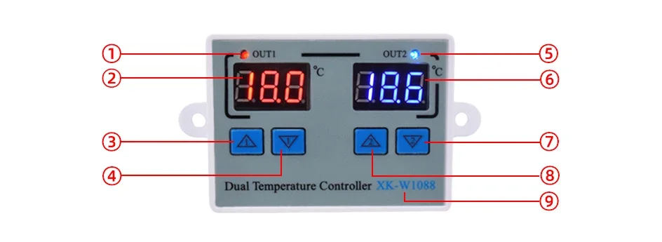 W3001 W3002 W3005 W1088 W1099 Digital Display Hygrometer Thermorelator Microcomputer Temperature Humidity Controller 12V 220V