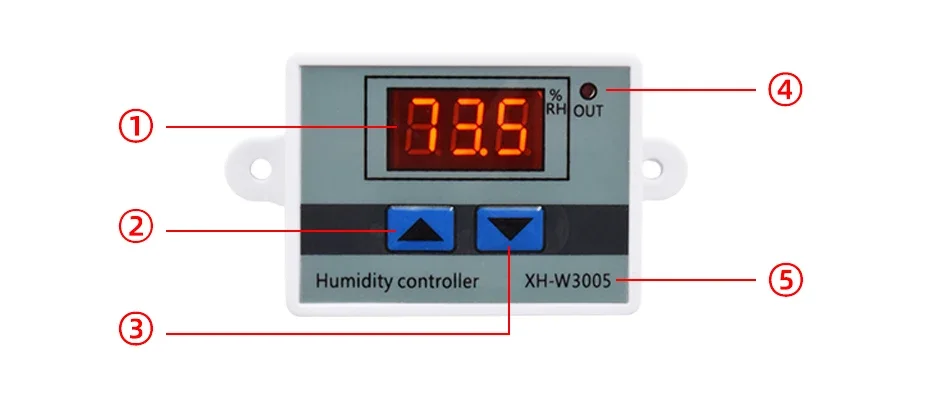 W3001 W3002 W3005 W1088 W1099 Digital Display Hygrometer Thermorelator Microcomputer Temperature Humidity Controller 12V 220V