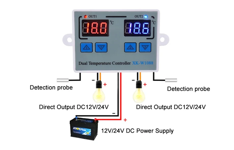 W3001 W3002 W3005 W1088 W1099 Digital Display Hygrometer Thermorelator Microcomputer Temperature Humidity Controller 12V 220V