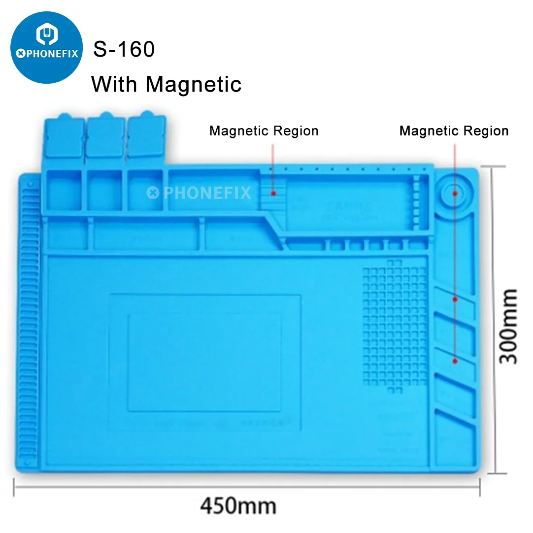 Antistatic Blanket Heat Insulation Thick Durable Silicon Soldering Mat for PC Phone Station Mat BGA Soldering Repair Tool
