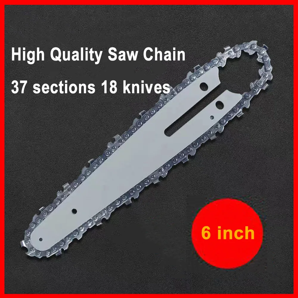 6" Saw Chain for Mini Chainsaw Mini Steel Chainsaw Chains Electric Chainsaws 37 knots 18 knives Chain Replacement Saw Accessory